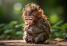 Ant Biting Baby Monkey So Hurt – Pity Orphaned Monkey Crying Very Hard