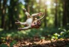 Baby Monkey’s Painful Fall from the Tall Tree